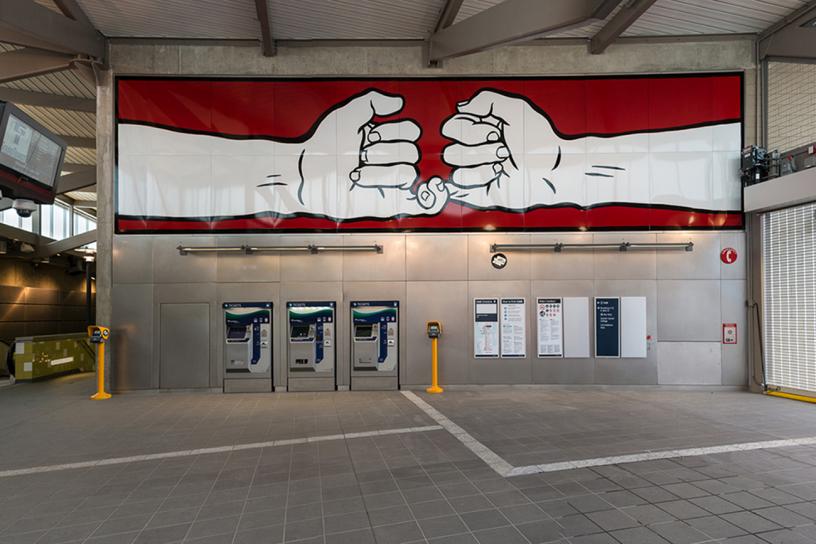 photo of station art: Crossed Pinkies @ Capitol Hill Station