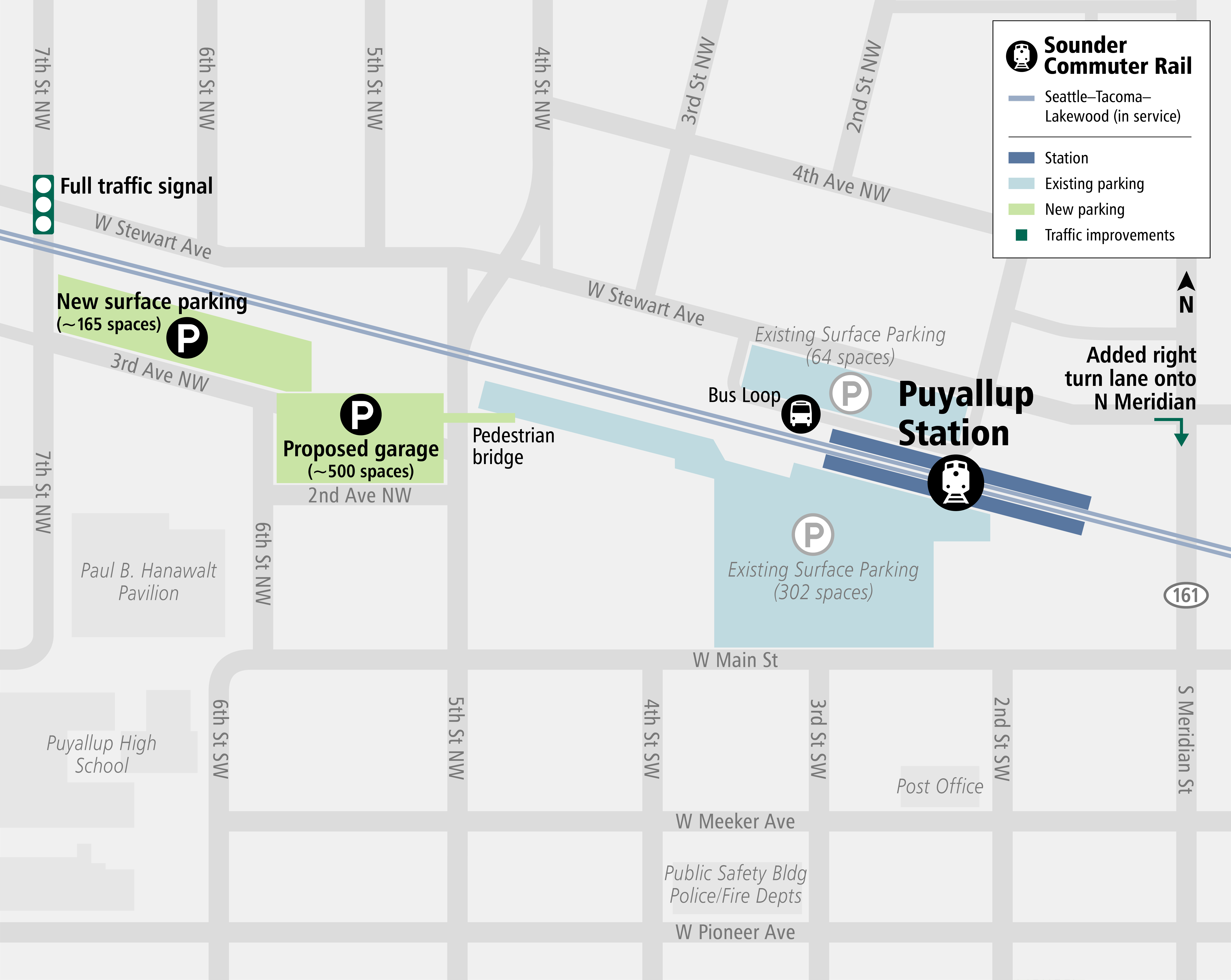 Puyallup Station Parking And Access Improvements Project Map And