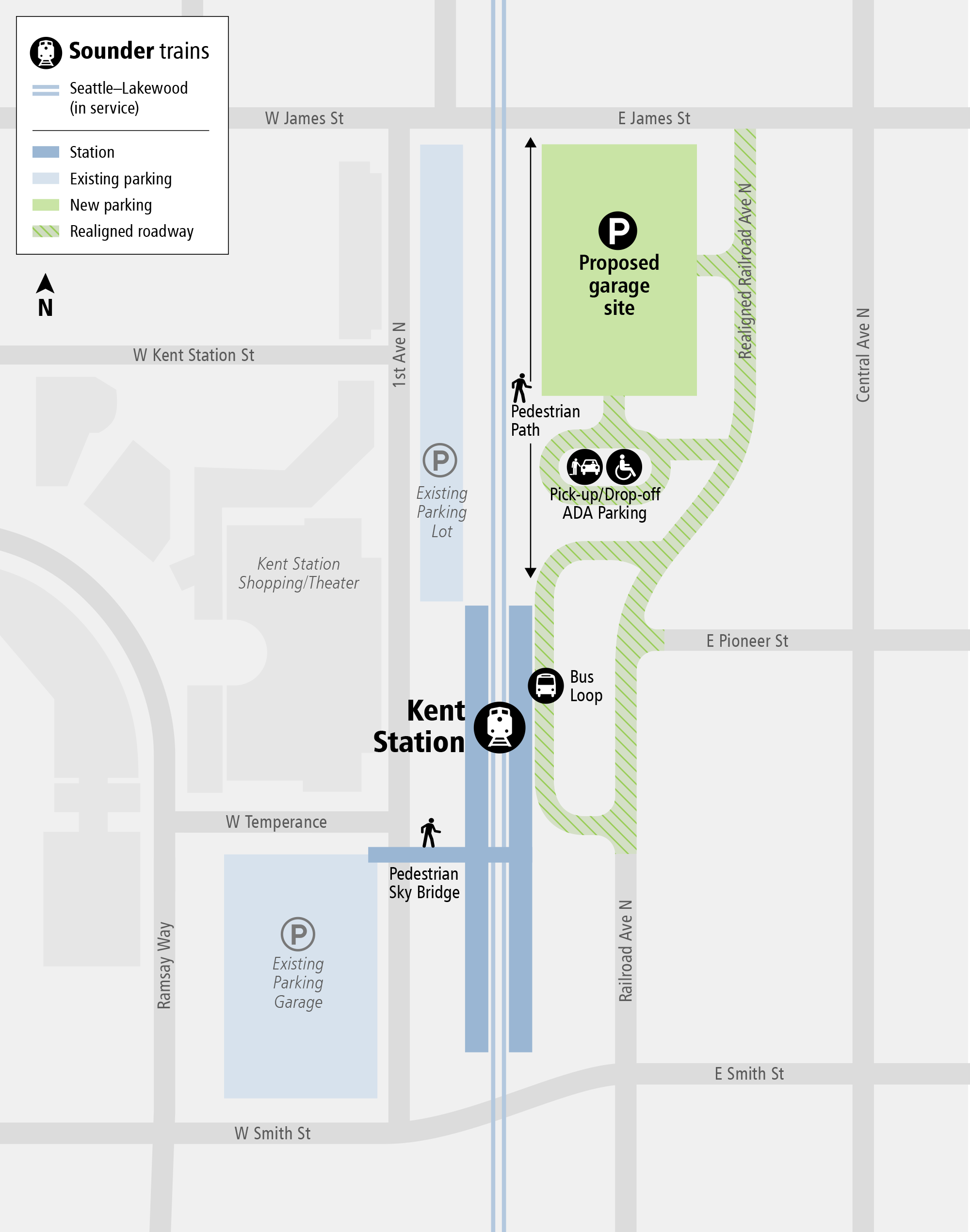 Kent Station Parking and Access Improvements | Project map and summary ...