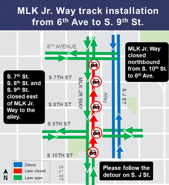 Track installation continues in three locations along the Hilltop ...