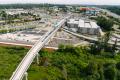 An aerial view of the Lynnwood City Center Station area.