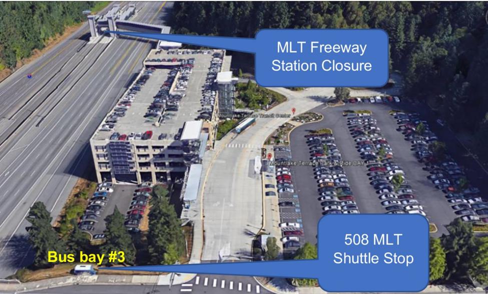 Mountlake Terrace Freeway Station closure stop map