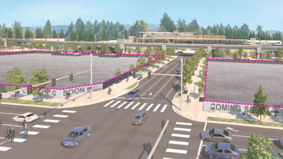 Rendering of the future Federal Way Link Extension.