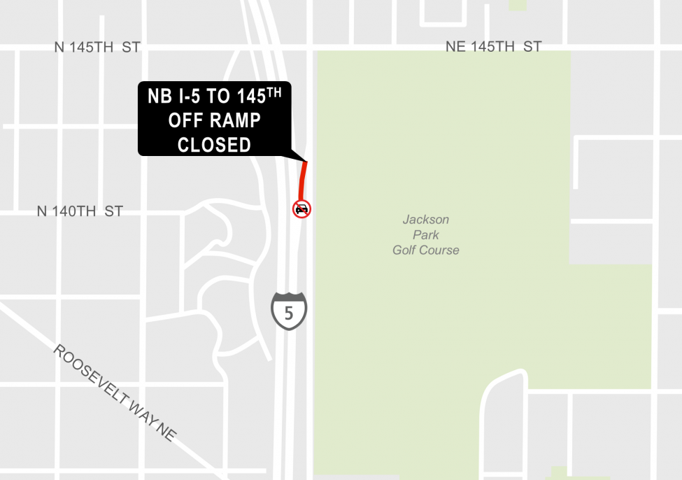 Map of 145th Street off-ramp closure.