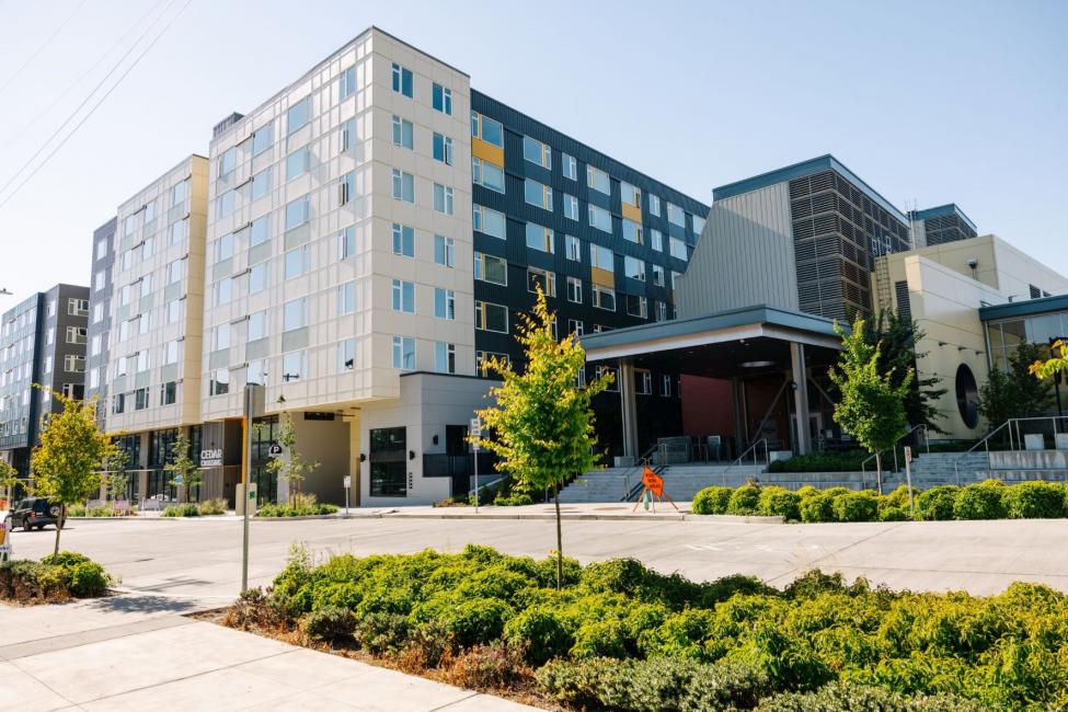 Photo of Cedar Crossing TOD, next door to Roosevelt Station