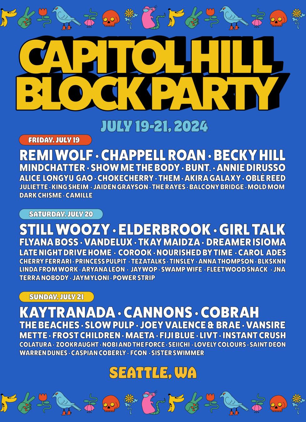 A promotional poster for Capitol Hill Block Party