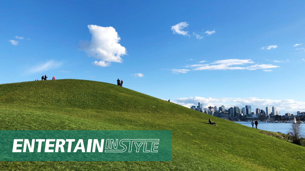 A photo of the hill at Gasworks Park