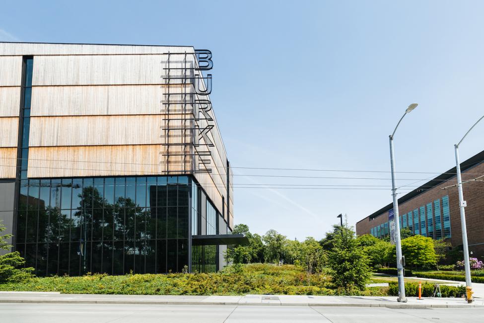 The exterior of the Burke Museum on a sunny day