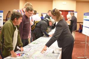 Community members attend an open house for the Tacoma Dome Link Extension project.