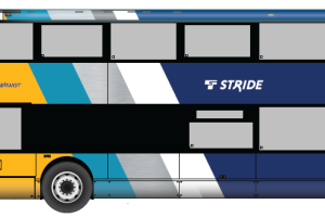 Double decker Stride buses for the S1 and S2 lines