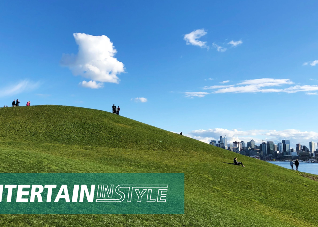 A photo of the hill at Gasworks Park