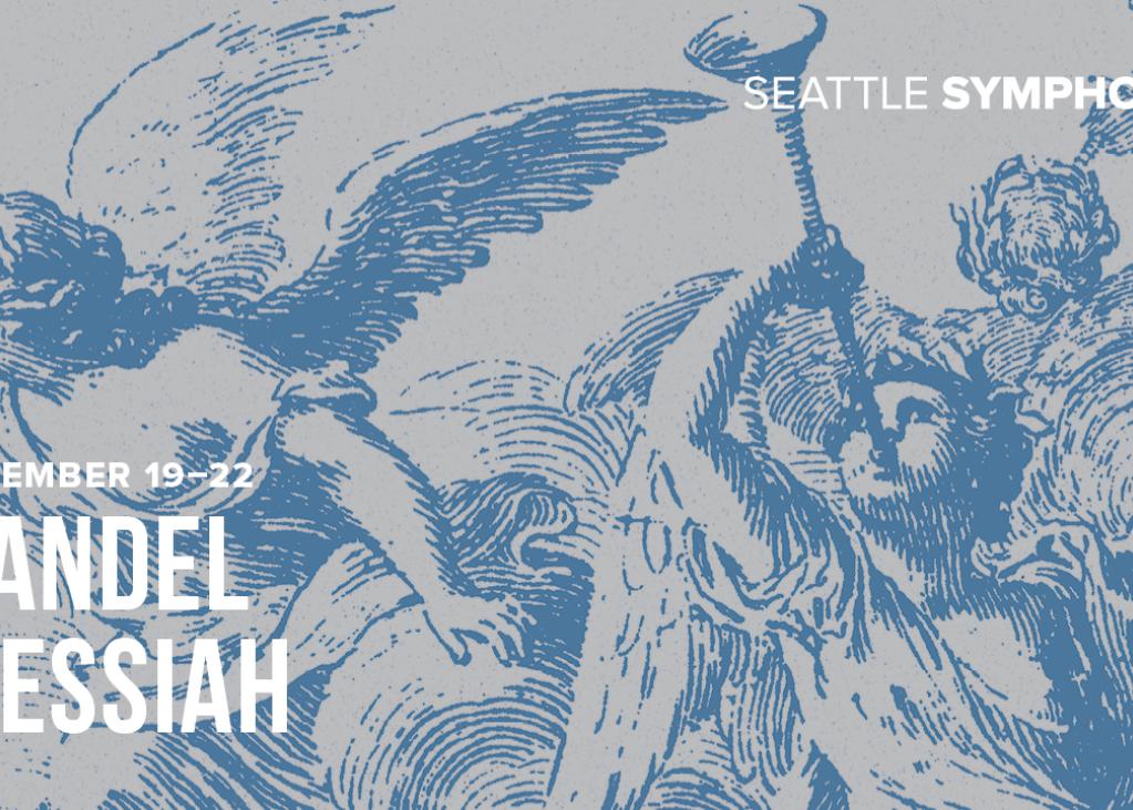 A promotional image for Handel Messiah at Seattle Symphony