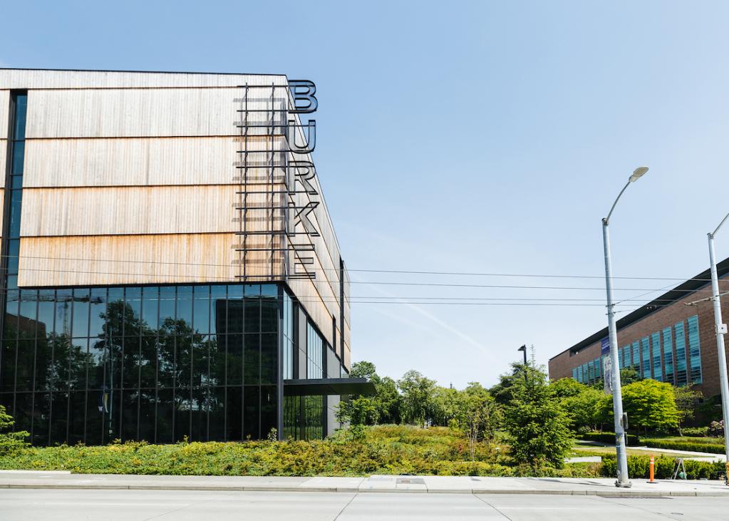 The exterior of the Burke Museum on a sunny day